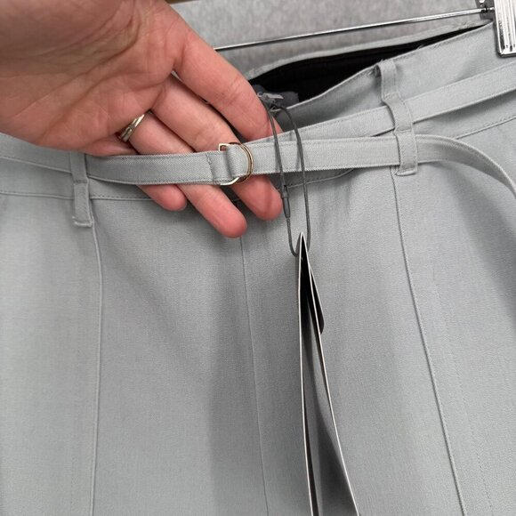 Lysse Womens Wide Leg Crop Pull On Pant Size S Morning Dew Gray Blue Smooth NEW - Picture 3 of 16